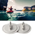 Miniatyrbilde 1 av 8: 2 stk oppblåsbare båtkajakk DRing Pad Patch PVC Marine rustfritt stål fast spenne (grå)