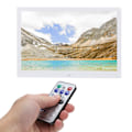 Miniatyrbild 2 av 8: Elegant digital fotoram, 15-tums pekskärm LED-display med lagringsutökning, justerbara inställningar för multimediaspelare och fjärrkontroll