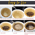 Miniatyrbilde 4 av 5: Kaffe filter Drypp kaffefilter Kakebolle filter kopp 50 stykker kaffefilter