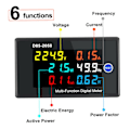 Miniatyrbillede 7 af 8: AC-meter Enkeltfase LCD Digital AC Panel Meter Spænding Strøm Frekvens Amp Watt Effektmonitor AC40‑300V 0.00-110.0A