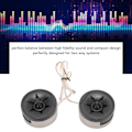 Miniatyrbillede 6 af 8: 2 stk. 350W Mini Dome Tweeter Rund Højttaler Stick On Sort Universal Bil Audio System
