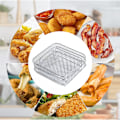 Miniatyrbillede 5 af 5: Airfryer-stativ kompatibel med Ninja Foodi 8L rustfrit stål stabelbar dehydratorstativ Airfryer-tilbehør