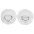 Miniatyrbilde 2 av 8: 2 stk oppblåsbare båtkajakk DRing Pad Patch PVC Marine rustfritt stål fast spenne (hvit)