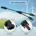 Miniatyrbild 3 av 5: Pålitliga solcellskontakter, designade för enkel integrering av solpaneler, Y-grenkontakt för ökad energiproduktion, kompatibel med PV-kablar för