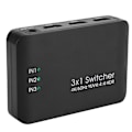 Miniatyrbild 5 av 5: 3x1 4K HDMI 2.0 Switcher HD IR Fjärrkontroll Splitter Adapter med LED-indikator