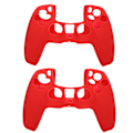 Miniatyrbillede 1 af 5: 2 stk. silikonebeskyttelse til PS5 Gamepad støvtæt Game Controller Skin beskyttende cover