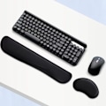 Miniatyrbild 4 av 7: Handledsstödset i Memory Foam: Smärtlindring, Ergonomisk Design, Halkfri Botten, Vattenresistent Yta för Kontor & Gaming