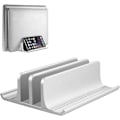 Miniatyrbild 4 av 7: Innovativt Dubbelspårs Vertikalt Laptopställ, Premium Sandblästrad Aluminiumlegering Skrivbordshållare För Alla Enheter Upp Till 17,3 Tum - Optimerar Utrymme