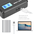 Miniatyrbillede 5 af 8: Bærbar kamera batterioplader til NPBX1 USB kamera dobbelt oplader med LCD-skærm
