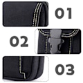 Pikkukuva 3 / 5: Kangaskännykkäpussi vyöllä pystysuora kännykkäkuori monitoiminen miesten crossbody-laukku