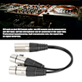 Miniatyrbillede 8 af 8: XLR Han til Dobbelt XLR Hun Kabel Mikrofon Stereo Afbalanceret Forbindelsesledning til Lydadapter Hvid 1m / 3.3ft