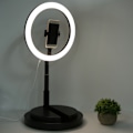 Miniatyrbild 3 av 8: 3500-6000K Justerbar USB Fyllnadsljusstativ Vikbart Fäste för Livestreaming Vlog Svart