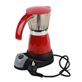 Miniatyrbilde 1 av 5: 300 ml/6 kopper 480W elektrisk mokkakanne avtakbar kjøkken komfyrtopp kaffetrakter rød