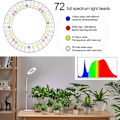 Miniatyrbild 3 av 5: Växtlampa LED Fullspektrum för Inomhusväxter, Justerbar Växtbelysning med 72 LEDs, Dimbar Ljusstyrka, Timer 3/9/12 Timmar för Inomhusväxter Style 4