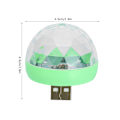 Miniatyrbild 4 av 5: USB-festbelysning Mini-boll Ljudkontroll Färgglad DJ-ljus för B