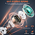 Miniatyrbild 2 av 7: Sport Hörlurar, Hi-Fi Ljudkvalitet Bluetooth 5.3 Trådlöst Laddningsfodral Digital Display För Intensiva Träningspass, 60H Speltid, Djup Bas Over-Ear