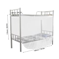 Miniatyrbillede 1 af 2: 4 hjørne stolpe seng baldakin myggenet Twin Full Queen Size net hvid (150x195x170cm)