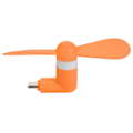 Pikkukuva 2 / 2: Kannettava kädessä pidettävä mikro-USB-pieni tuuletin Erittäin hiljainen USB-tuuletin Android OTG -älypuhelimille (Oranssi)