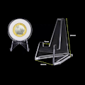 Miniatyrbilde 1 av 2: 12 stk. Mini Akryl Display Stativ Transparent Mynt Display Staffeli for Hjem Butikk Utstillinger