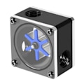 Miniatyrbillede 4 af 5: 6 Impeller 3-vejs Flow Meter Indikator til PC Vandkølingssystem G1/4 Gevind