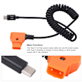 Pikkukuva 7 / 8: USB C -virtajohto D-liitäntään, joustava kaapeli matkapuhelimelle, tabletille ja digitaalikameran lisävarusteille