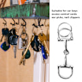 Miniatyrbillede 7 af 8: D-formet snaffle nøglering holdbar sølv D-ring zink-legering hestesnaffle bits nøglering