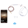 Miniatyrbild 4 av 5: In-ear-headset med luftrörssäkerhetssnäcka med mikrofon för IOS för Android Transparent Single