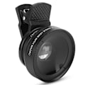 Miniatyrbillede 3 af 4: Clip-on 0,45X vidvinkel 12,5 gange kamera HD makroobjektiv til smartphone