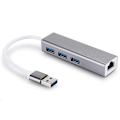 Miniatyrbilde 1 av 5: DM HE83 Aluminium Alloy Wired Networking Card 100M USB 3.0 HUB Adapter USB til RJ45
