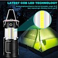 Miniatyrbild 2 av 6: Bärbar Nödlampa för Utomhusbruk, Senaste Uppgraderade LED Campinglykta med Magnetisk Bas, Superstark med 4 Ljuslägen för Överlevnadskit,