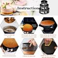 Miniatyrbild 5 av 5: Rund inspiration springform kakform rund platt bas bakform läckagesäker non-stick kakformar 3 storlekar inkluderar