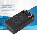 Pikkukuva 7 / 8: L12 Nopea latausversio DIY Power Bank -sarja 12 18650 akkukotelo 22,5 W langallinen 15 W langatonMusta
