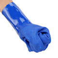 Miniatyrbillede 1 af 6: PVC Kemisk Resistens Handske Strikkede Bomuldsforet Lige Ærme Sikkerhedshandsker Skridsikre (XL)