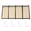 Miniatyrbild 1 av 5: 24 Fack Multifunktionell Icke-vävd Hängande Skoförvaringsväska Organizer Hållare (Beige)150*55CM