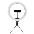 Miniatyrbillede 2 af 5: 10 tommer USB-skrivebordslampe LED-ringlys med trekantbeslag til live-udsendelse