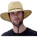 Miniatyrbillede 1 af 5: Foldbar sommer stråhat bred skygge Fedora sol strandhat