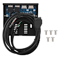 Pikkukuva 1 / 5: 3,5-tuumainen 19-nastainen T9-nastainen nopea USB3.0+USB2.0 4-porttinen levykeaseman etupaneeli