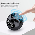 Miniatyrbillede 3 af 5: Mini Bluetooth-højttaler trådløs Bluetooth-lydboks med LED-display vækkeur højttaler