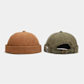 Miniatyrbillede 1 af 2: Vintage Docker  Brimless Beanie Hats Retro Bomuldshat Åndbar Justerbar Litterær Udlejer  Kvinder Hip Hop Hat