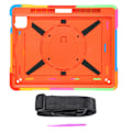 Miniatyrbild 1 av 7: Tabletskydd Fodral 360 Roterande Ställ Hand- och Axelrem för Ipad Air4 10.9 Orange