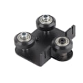 Miniatyrbillede 7 af 8: Bagplade i sort metal til 3D-printerekstruder med remskive til Ender3 V2