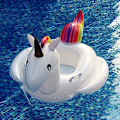 Miniatyrbild 4 av 5: Stor Uppblåsbar Enhörning Pool Float, Perfekt Storlek Pool Floats för Barn 3-6 År, Tjockare och Säkrare Material för Sommarlek