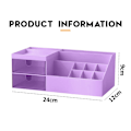 Miniatyrbillede 2 af 5: Kosmetisk/Makeup Vanity Organizer Box, Mini Skrivebordsopbevaring til Kontorartikler, Badeværelsesdisk eller Kommode, 24*12*9cm