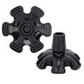 Miniatyrbillede 4 af 8: Gåstokkespids silikone 6 søjle design stærk stabilitet forhindre glidning 22mm gåstokke fodpude