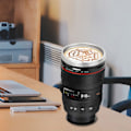 Miniatyrbild 4 av 5: Sippa med stil: Kaffemugg i form av ett kameraobjektiv, BPA-fri rostfri ståltermos, läckagesäker resemugg, portabel med sipplock, miljövänlig och lätt att rengöra (1 st)