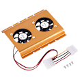 Miniatyrbild 1 av 5: 10.05CFM Vindkraft Hårddiskkylare Snabb Värmeavledning Hårddiskkylning för HDD Guld