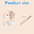 Miniatyrbild 5 av 5: Present Skål Keramisk Färg Värde Skål Chopsticks Set Present Porslin Skål Presentförpackning Skål Vackra souvenirer presentutdelning