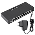 Miniatyrbilde 1 av 5: 8 porter 10/100/1000 Mbps Gigabit Ethernet-svitsjer RJ45 Smart Network Switch EU-plugg
