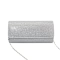 Miniatyrbild 1 av 4: Aftonväska Clutch Handväskor för Kvinnor Damer Glittrande Party Handväska Bröllopsväska Color:silver