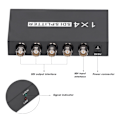 Miniatyrbild 4 av 4: 100240V F214 SDI Splitter 1x4 1 in 4 Out Stöder SD/HD/3GSDI Repeater Extender (EU-kontakt)